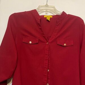 Finesse Vibrant Red Blouse